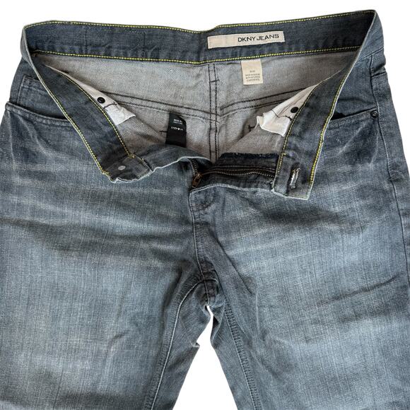 DKNY Gray Performance Denim Jeans Mens 33x32 Faded Everyday Casual Classic 52002 - Picture 4 of 15